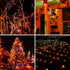 Bulb 100 Brown Wire,Orange,Incandescent Mini String Lights for Indoor Halloween Tree Home Party Festival Decoration