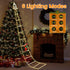 248 8 6H Christmas Ladder Lights with Santa Claus, LED Rope Ladder Light, Lighting Modes & Timer, Waterproof Xmas