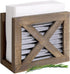 Autumn Alley Wooden Napkin Holder - Classic Barn Door Design with Galvanized Metal - Rustic Farmhouse Kitchen Décor
