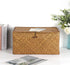 Hipiwe Handwoven Seagrass Wicker Shelf Baskets Bin with Lid, X-Large Rectangular Storage Bins for Home Organizer