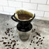 Ceramic Coffee Dripper, Pour Over Ceramic Coffee Maker for 1-4 Cup Slow Brewing Accessories (Black)