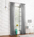 No. 918 Tayla Crushed Texture Semi-Sheer Curtain Panel, 50" x 120", Gray, Rod Pocket