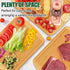18x12.5" Homaxy Extra Large Bamboo Cutting Boards for Kitchen, Wood XL Cutting Board with Juice Groove, Butcher Block