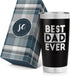 SassyCups Best Dad Ever Tumbler, 20 oz Insulated Travel Coffee Mug, Cool Gifts for Dad, Fathers Day Coffee Cup