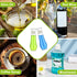 BTIFU 8.8 oz Countertop Glass Mouthwash Dispenser for Bathroom, Refillable Mouthwash Container With Lid Cup, Small