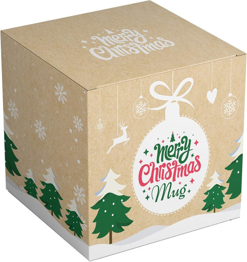 BLUE RIBBON Christmas Coffee Mug, "Christmas Calories Don't Count", 11 Oz in Decorative Box
