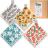 8 Pack Flower Swedish Dishcloths for Kitchen with 3 Clips, 9 Classified Labels, Reusable, Washable, Biodegradable,