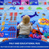 Mfmiudole 59"39.4" ABC Kids Rug for Playroom Ocean Rug Baby Play Mat Alphabet Carpet Sea Animal Number Shape Classroom