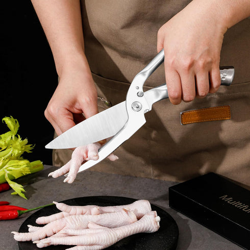 WILDMOK Heavy Duty Poultry Kitchen Shears Multi-function Stainless Steel Poultry Shears, Ultra Sharp All Purpose
