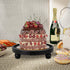 Counter, MAONAME Decorative Round Wood Riser for Display, Farmhouse Pedestal Stand for Kitchen Black Wooden Risers Tray