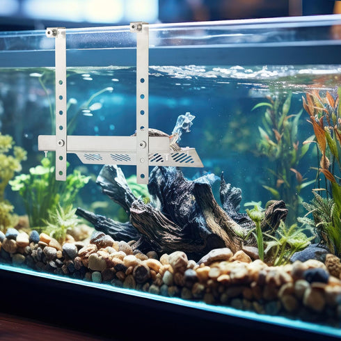 Stainless Steel Hanging Turtle Basking Platform, 12" x 16" Turtle Ramps, Turtle Tank Accessories