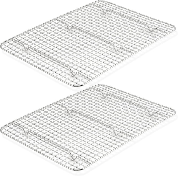 TeamFar Set of 2 Stainless Steel Cooling Racks, 16.5’’ x 11.5’’ Baking Racks for Oven Cooking, Fits Half Sheet Pan