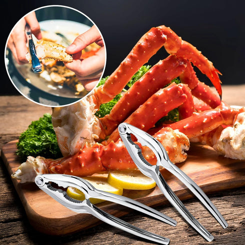 24 Set Pcs Crab Crackers and Tools, Heavy Duty Nut Crackers Seafood Tools for Crab Legs - Crab Nut Lobster Crackers