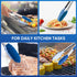 600 Heat Resistant Kitchen Tongs, 12-Inch Stainless Steel Locking Food Tongs for BBQ, Cooking, Salad, and Serving