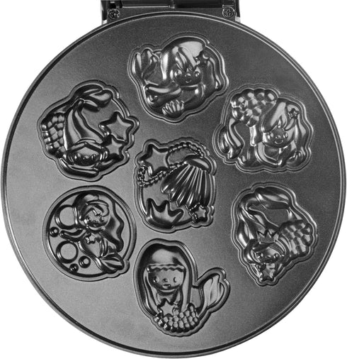 Mermaid Waffle Maker, Create 7 Different Shaped Waffles, Electric Nonstick Waffler Iron for Kids & Adults