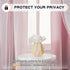 Grommet 52x84 Inch, 2 MYSKY HOME Pink Blackout Curtains for Girls Bedroom & Nursery Kids Blush Princess Double Layer