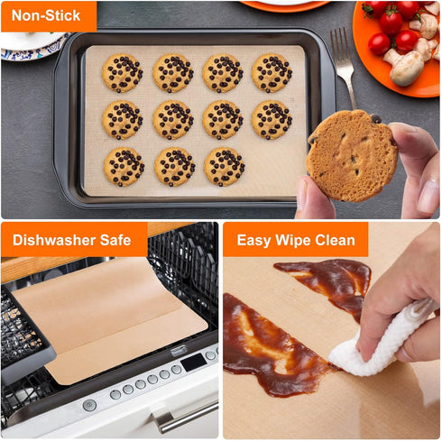 Silicone Baking Mat Roll - 12IN x 10FT Non Stick Heat Resistant Food Grade Mat, Washable Oil-Proof Liner