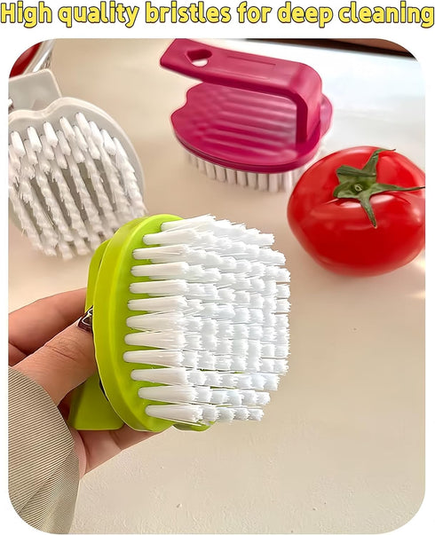3 Pack Vegetable Scrubber Brush- Fruit and Vegetable Brushes,Vegetable Brush Scrubber for Food,Veggie Wash Brush