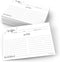 321Done 5x7 Recipe Cards (Set of 50) White Modern Scribble - Double-Sided for Weddings, Recipe Gift Exchange