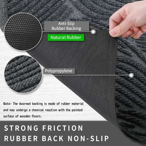 Yimobra Front Door Mat Outdoor Entrance, Ultra Water Absorbent, Heavy Duty Non-Slip Rubber Backing, 29.5x17 Inch