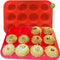 2PCS Silicone Muffin Pan - Thicken-12 Cup Non-Stick Baking Pan for Muffin Cakes, Tart, Bread - Dishwasher & Microwave