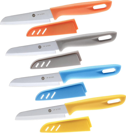 8 Piece Paring Knife Set, 4PCS Paring Knives & 4PCS Knife Sheath, Ultra Sharp German Steel Kitchen Knives