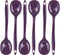 Reston Lloyd Cooking Spoon, Serving, Basting, Mixing, Heat Resistant, BPA Free Melamine, Set of 6, Plum