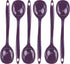 Reston Lloyd Cooking Spoon, Serving, Basting, Mixing, Heat Resistant, BPA Free Melamine, Set of 6, Plum