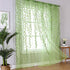 Green Sheer Curtains 108 Inches Long - Vine Leaf Patterned Curtains, 2 Panels for Living Room, Bedroom