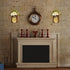 Set Lightess Wall Decor Mason Jar Sconces with Remote Control, Rustic Home Decor LED Fairy Lights with White Rose