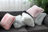 Uhomy 2 Packs Fluffy Accent Pillow Covers, 20"x20", Soft Burgundy Ombre Faux Fur Decorative Cushion Covers