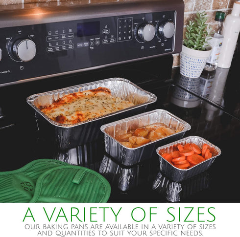 PLASTICPRO 10 Pack Disposable Loaf Pans, 2 Lb Aluminum Tin Foil Bakeware for Baking Cakes, Bread, Meatloaf