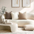 Pack 2 Cozy 22 22 Inch ANRODUO of Textured Boucle Throw Pillow Covers Soft Beige Euro Decorative Accent Solid Pillow
