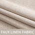 MIULEE 100% Blackout Linen Textured Curtains - Solid Thermal Insulated Natural Beige Grommet Drapes, 52 x 96 Inch, 2