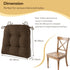 1 Pack 16" 16" 4" Kitchen Chair Cushions Tufted Dining Chair Cushions with Non Slip Backing and Ties Indoor Comfortable