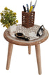 3) VANIYA CRAFTS Wooden Engraved Fold-able Side Table/End Table/Plant Stand/Stool for Living Room Bedroom Restaurant