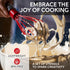 Kitchen Utensils Set, 10 Nylon Stainless Steel Cooking Utensils, Non Stick and Heat Resistant Cookware