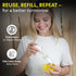 Commercial 8oz (250ml) Pack 2 BRIGHTFROM Foaming Soap Dispenser Pump Bottles, BPA Free Empty Refillable Plastic