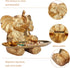 ZJ Whoest Gold Elephant Statue For Home Decor Accents Living Room Bookshelf TV Stand Office. Trinket Dish. Retirement