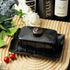 Countertop, 7.5 Inch Butter Dish with Lid for Large Ceramics Butter Dish Container, Butter Holder with Handle, Black