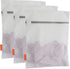 Polecasa Premium Soft 125g Diamond Mesh Laundry Bags with Sturdy Zipper for Delicates – 3 Pack Medium Durable Wash Bags