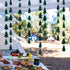 Cheerland Christmas Tree Garland, Camping Decorations for Woodland Theme Party, Dark Green