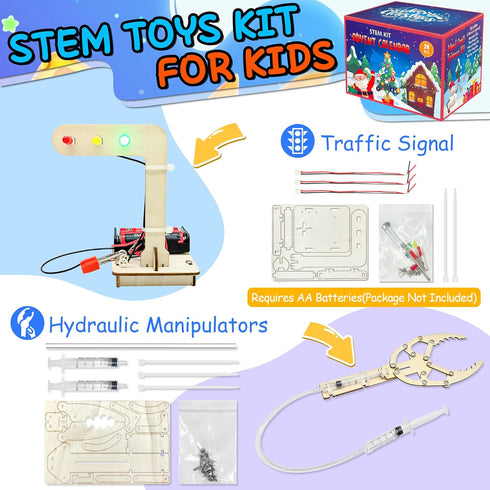 24 2025 Countdown, 8 9 10 11 12, 3D Kortes Days STEM Advent Calendar for Christmas Science Building Project Craft
