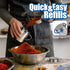 EHOMEA2Z Stainless Steel Dredge Shaker, Ideal for Salt, Spice, Sugar, Flour, 2, 10 oz