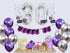 30th Birthday Purple Party Pack, Banner, Balloon, and Swirls for Birthday Decorations and Supplies