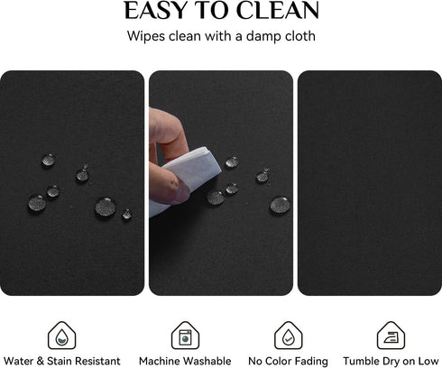 Softalker Rectangle Tablecloth, Waterproof & Stain Resistant, Wrinkle Free Fabric Washable Polyester Table Cover for