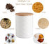 Sets Countertop, Pack 4 Sweejar Ceramic Canisters for Kitchen Relief Food Storage Jar with Bamboo Lid, Stackable