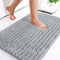 Arotive Chenille Bathroom Rug Mat, Extra Soft Thick Absorbent Shaggy Bath Mats for Bathroom, Light Grey