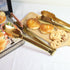 2 Pack 9 Inch Serving Tongs, Gold Salad Buffet Tongs, Stainless Steel Serving Utensils