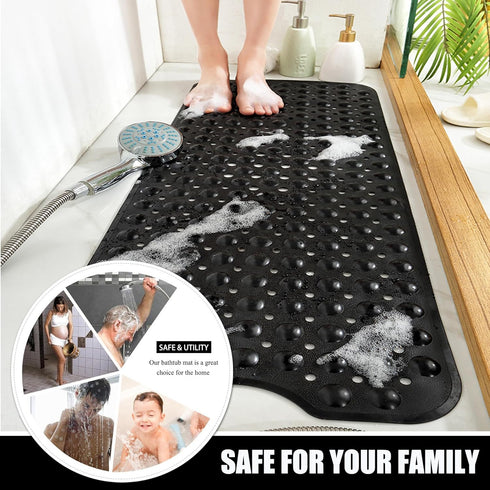 CADONO 40 16 Inch, Large Non Slip Bathtub Mat, Extra Long Bath Mat for Tub, x Machine Washable Shower Mats with Suction